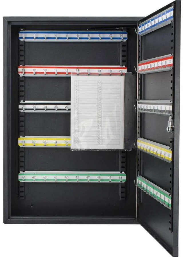 Alt view image 3 of 6 - Barska 100 Position Key Cabinet with Key Lock, Black