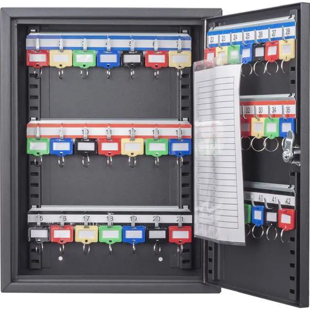 Alt view image 2 of 5 - Barska 42 Position Key Cabinet with Key Lock, Black