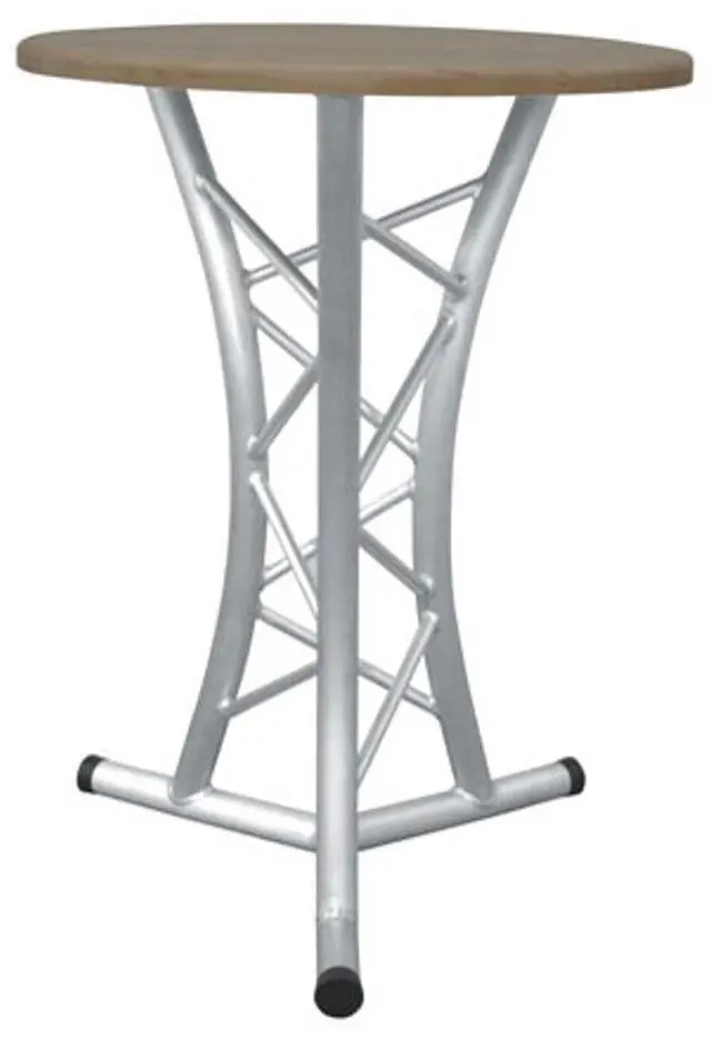 Alt view image 2 of 2 - Global Truss Truss Table - Solid Wood Top Truss Table - 3.28Ft Height, 80Cm Dia