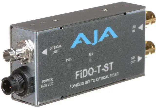 Alt view image 2 of 4 - AJA Video Systems - FIDO-T-ST - Single channel SDI to ST Fiber Converter/ SDI loopout up to 10km