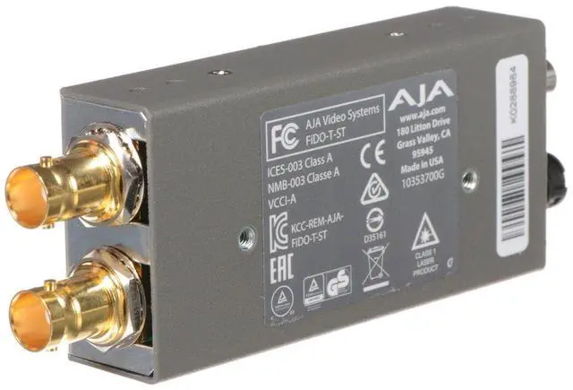 Alt view image 3 of 4 - AJA Video Systems - FIDO-T-ST - Single channel SDI to ST Fiber Converter/ SDI loopout up to 10km