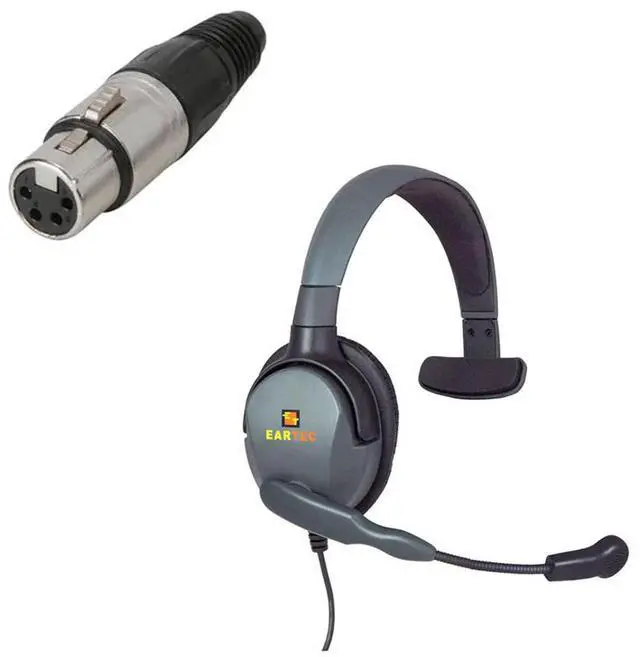Main image of Eartec Max4G Midweight Single-Ear Headset with 5-Pin XLR Female Connector