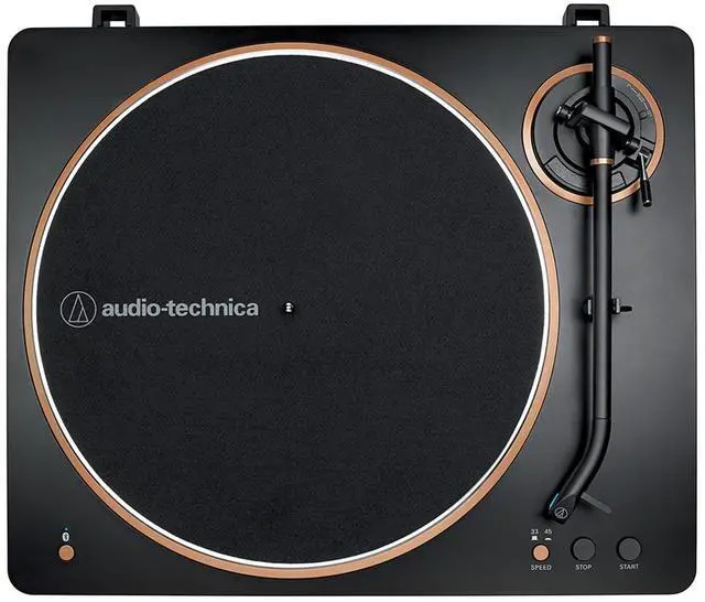 Alt view image 17 of 20 - Audio Technica AT-LP70XBT-BZ Automatic Belt-Drive Turntable - Black/Bronze