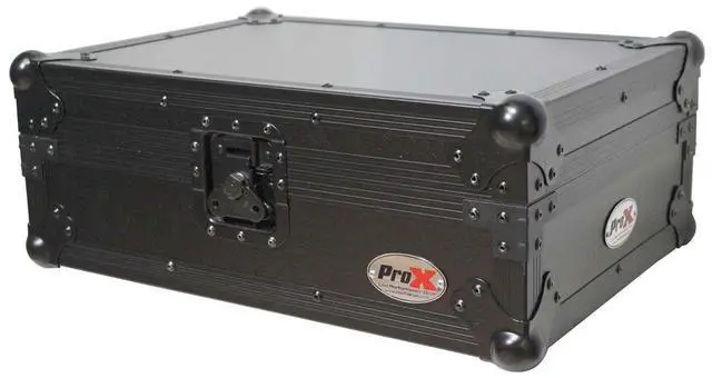 Alt view image 9 of 13 - Prox Black On Black Mixer Case For Large Format 12" Dj Mixers Flight Road Ready