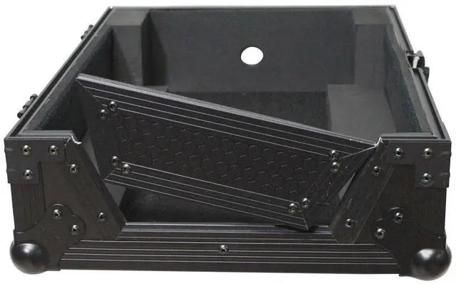 Alt view image 8 of 13 - Prox Black On Black Mixer Case For Large Format 12" Dj Mixers Flight Road Ready