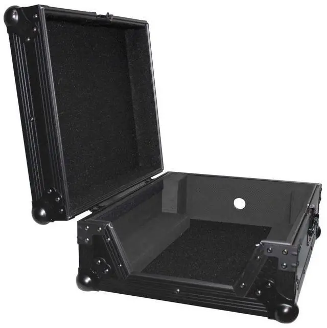Alt view image 12 of 13 - Prox Black On Black Mixer Case For Large Format 12" Dj Mixers Flight Road Ready