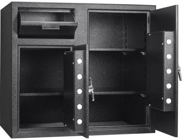 Alt view image 2 of 5 - Barska 2.58/4.68 Cubic Foot Two Lock Keypad Depository Safe
