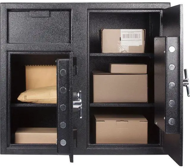 Alt view image 3 of 5 - Barska 2.58/4.68 Cubic Foot Two Lock Keypad Depository Safe