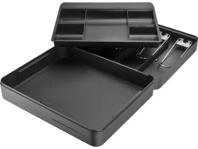 Alt view image 14 of 16 - Barska Optics 12" Standard Fold Out Cash Box w/Key Lock CB13052