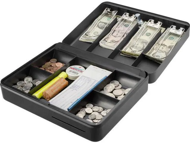 Alt view image 15 of 16 - Barska Optics 12" Standard Fold Out Cash Box w/Key Lock CB13052