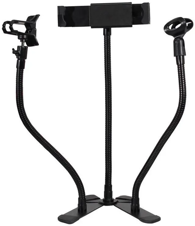 Alt view image 7 of 13 - ProX X-MOBITCP20 Mobi Buddy Hands Free Tablet Mobile Device Clip Kit DJ Cellphone holder Selfie Stick Table Stand Tripod Clamp and Case