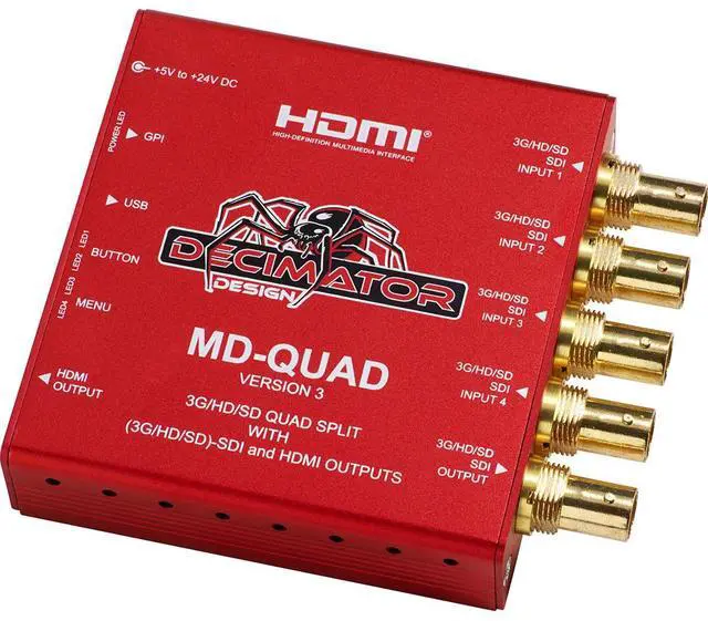 Decimator MD-QUAD (3G/HD/SD)SDI Quad Split with (3G/HD/SD)-SDI and