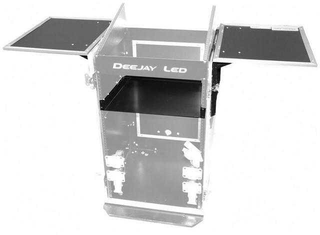Alt view image 3 of 3 - Two Side Wings For Most 6U Slant Racks and DJ Coffin Folding Stands Includes 1U-Space Rack Shelf