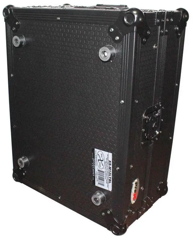 Alt view image 4 of 8 - ProX XS-DJMS9 Flight Case with Sliding Laptop Shelf for Pioneer DJM-S9 Mixer, Black on Black