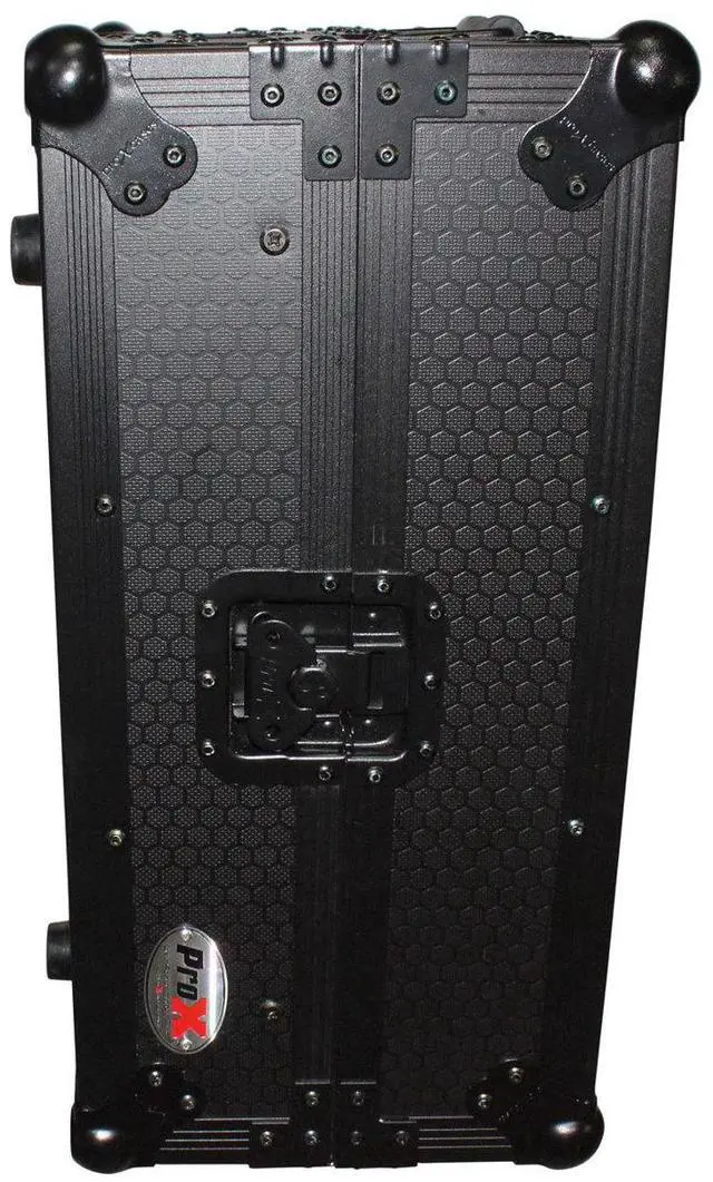 Alt view image 5 of 8 - ProX XS-DJMS9 Flight Case with Sliding Laptop Shelf for Pioneer DJM-S9 Mixer, Black on Black