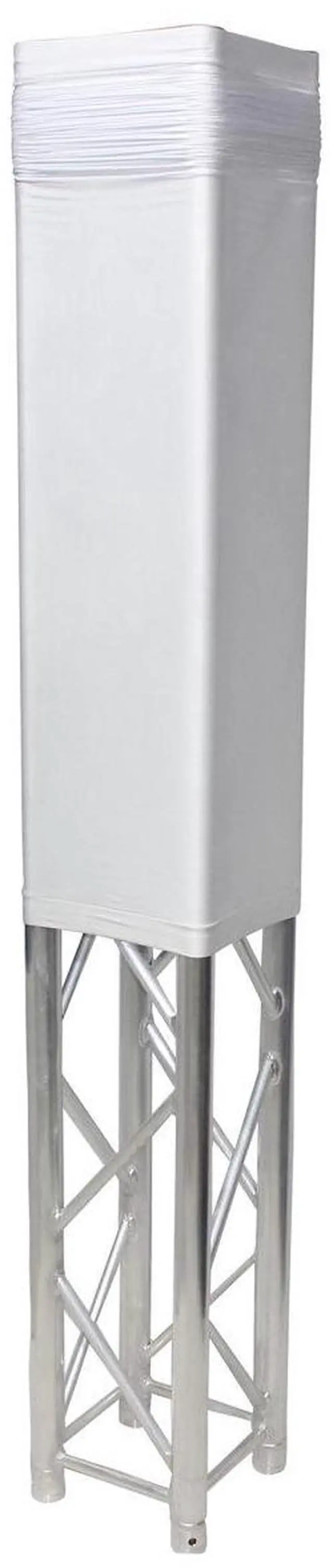 Alt view image 11 of 14 - ProX XTC-SQ656TS-W White 6.56Ft 2 meter Lycra Cover Scrim Sleeve fits 12" Quad Box Truss Segment