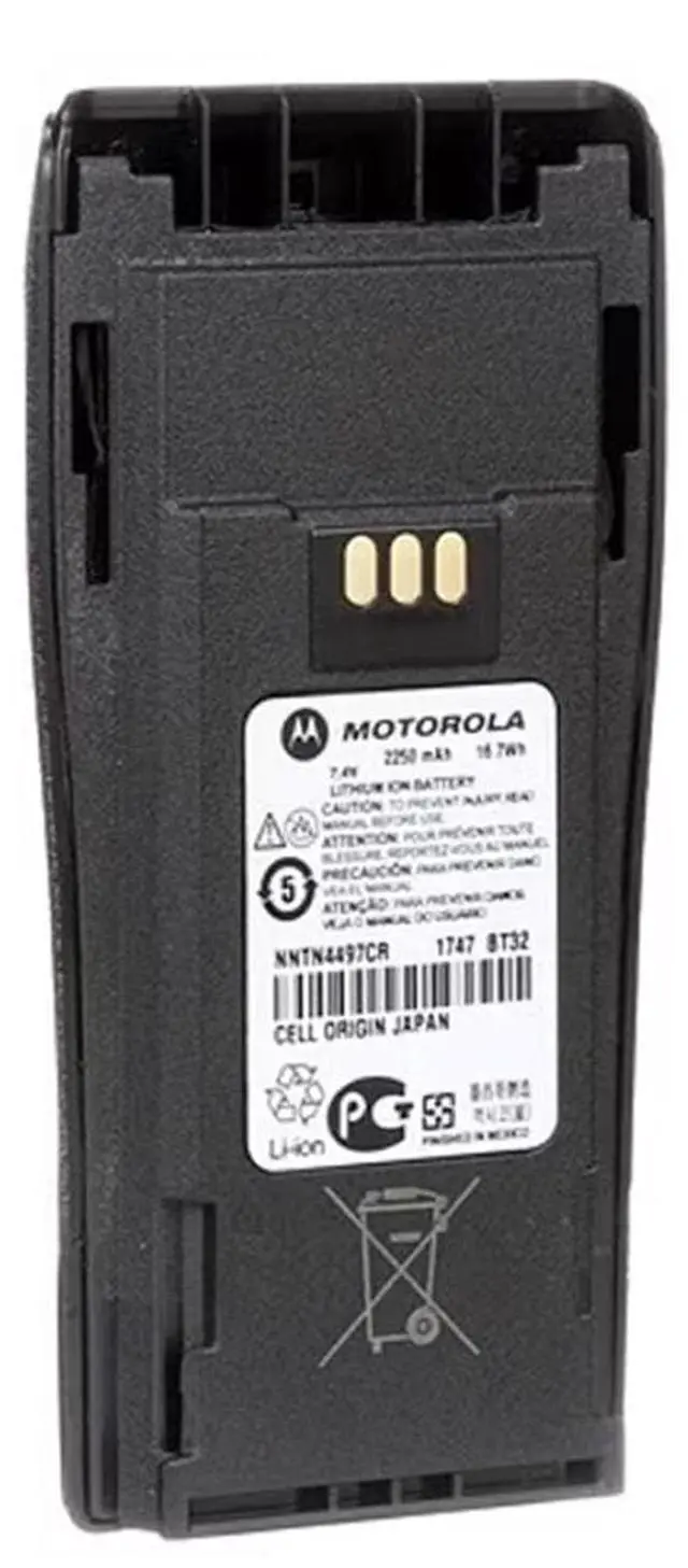 Alt view image 2 of 2 - Motorola NNTN4497DR 2250mAh IP54 Lithium-ion Battery for CP150 and CP200 Series Radios