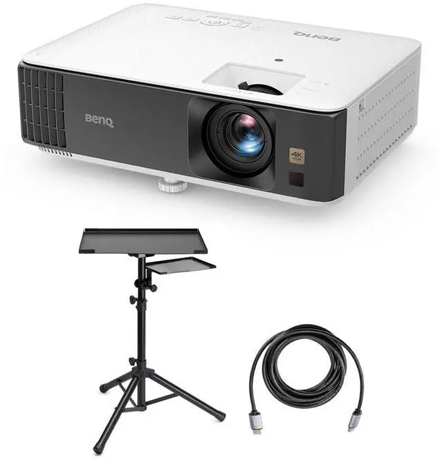 Main image of BenQ TK700 4K HDR 16ms Low Input Lag Gaming DLP Projector Bundle with Laptop Stand and Accessory Tray, HDMI 2.0 Cable
