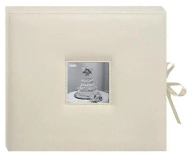 Alt view image 3 of 3 - Pioneer Photo Album 12x12 3-Ring Sewn Frame Scrapbook Box, Wedding Ivory