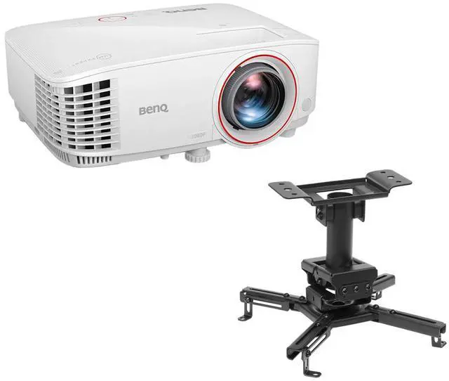 Main image of BenQ TH671ST Full HD DLP Home Theater Gaming Projector, Bundle with H&A Ceiling Mount