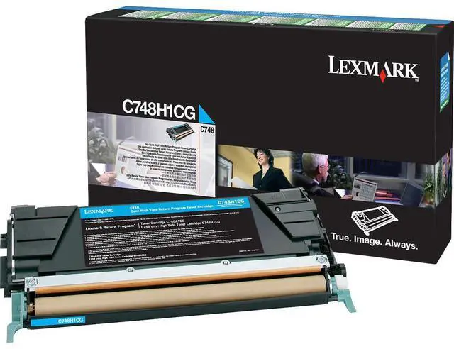 Alt view image 19 of 19 - Cyan High Yield Toner Cartridge for Lexmark C748H1CG C748DE, C748DTE, C748E, Genuine Lexmark Brand