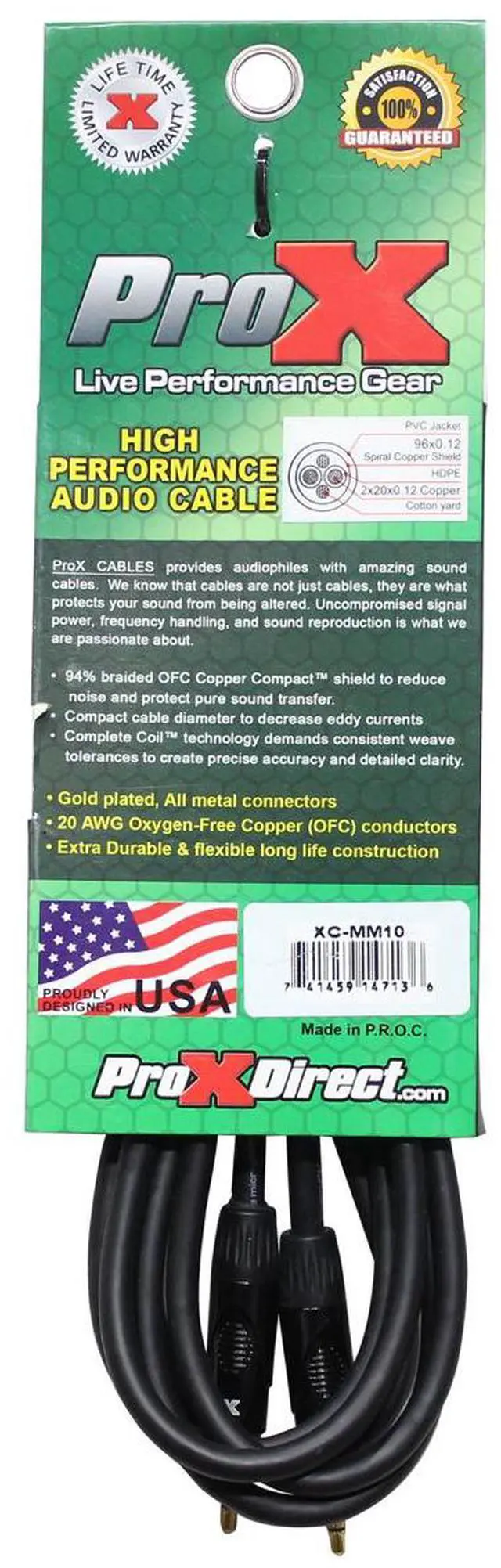 Alt view image 4 of 9 - ProX XC-MM10 | 10ft 1/8in to 1/8in Cable