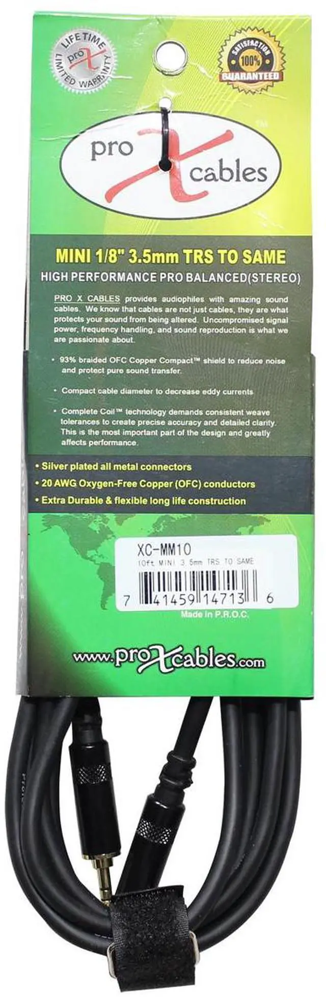 Alt view image 7 of 9 - ProX XC-MM10 | 10ft 1/8in to 1/8in Cable