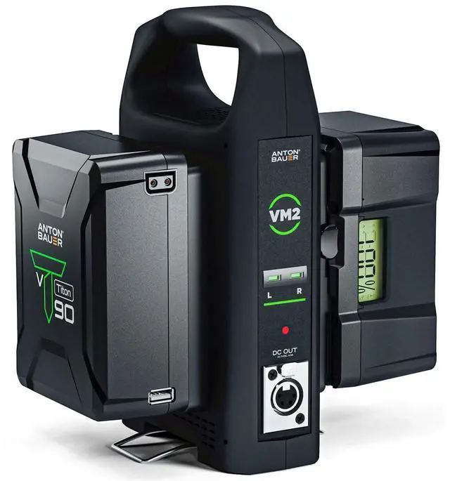 Alt view image 7 of 7 - Anton Bauer VM2 Dual V-Mount Charger #8475-0143