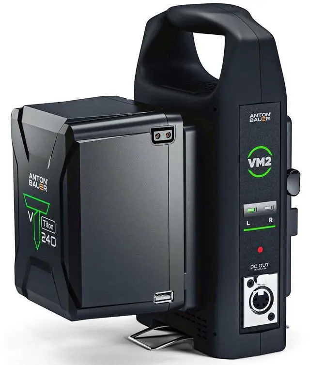 Alt view image 6 of 7 - Anton Bauer VM2 Dual V-Mount Charger #8475-0143