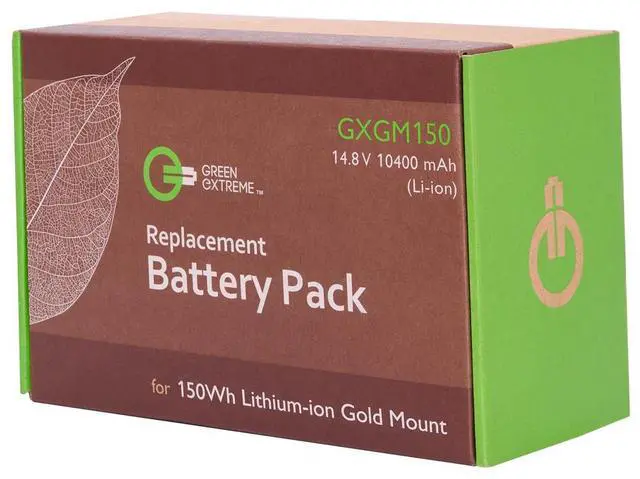 Alt view image 5 of 5 - Green Extreme 150Wh Lithium-ion Gold Mount Battery