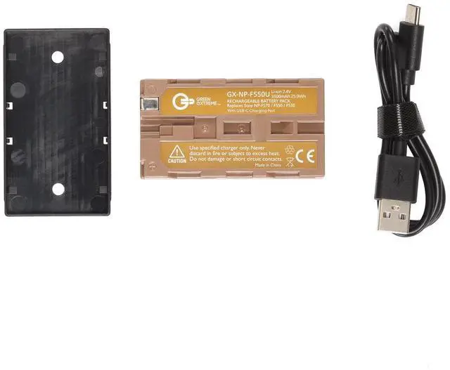 Alt view image 7 of 7 - Green Extreme NP-F550 25.9Wh 7.4V 3500mAh Lithium-Ion Battery Pack with USB-C Port