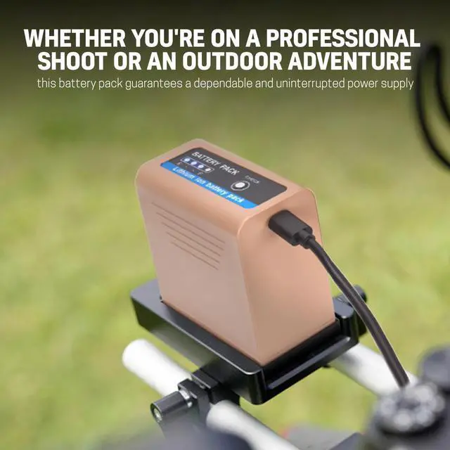 Alt view image 4 of 7 - Green Extreme NP-F970 76.3Wh 7.4V 10500mAh Lithium-Ion Battery Pack with USB-C Port, Brown