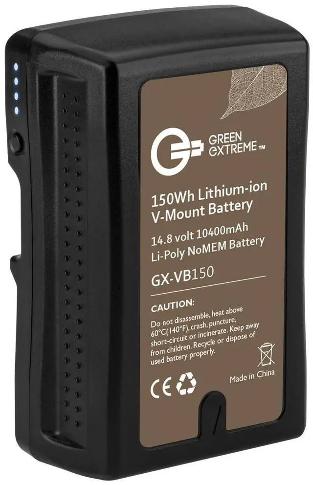 Alt view image 2 of 8 - green extreme 150wh lithium-ion v-mount battery