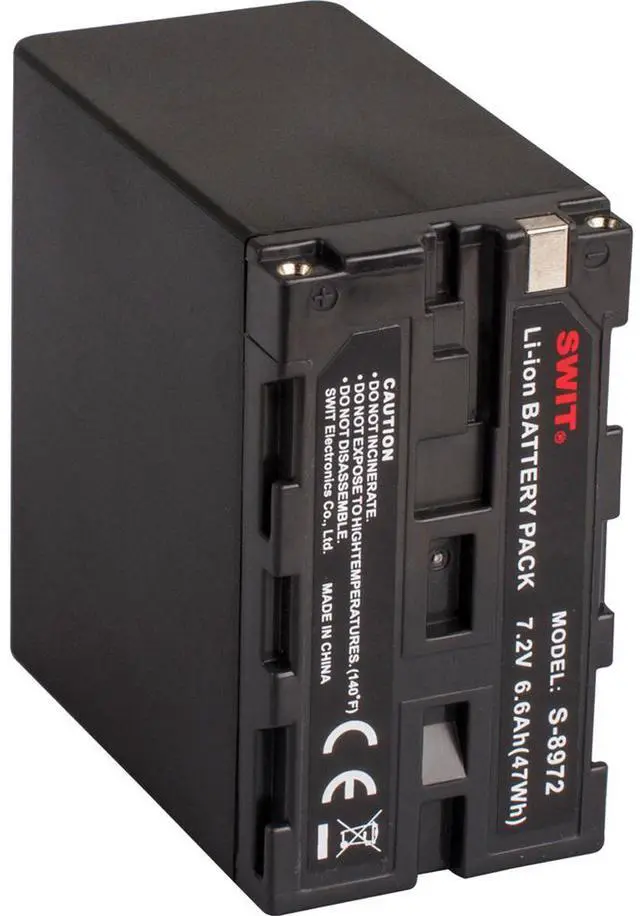 Alt view image 3 of 3 - SWIT Electronics S-8972 47.5Wh 7.2V Replacement Lithium-Ion Battery with DC Output for Sony NP-F970/F770 Battery