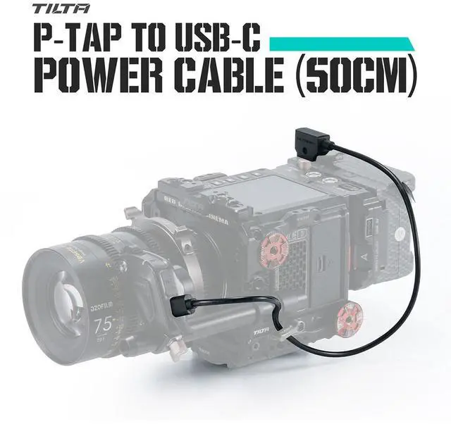 Alt view image 6 of 7 - Tilta 19.7" P-Tap to USB-C Power Cable for Nano II Follow Focus Motor