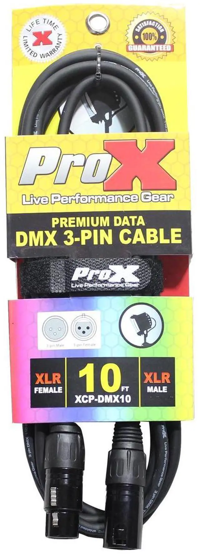 Alt view image 2 of 4 - ProX XCP-DMX10 | 10\' DMX XLR3-M to XLR3-F Premium Cable