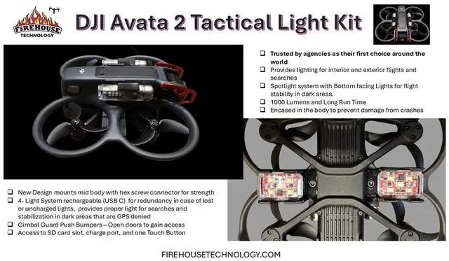 Alt view image 2 of 4 - Firehouse Technology Tactical 4-Light Kit for DJI Avata 2 Drone #AVATA2TAC