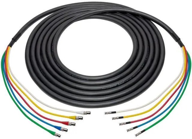 Main image of Laird 3' 5-Channel 12G-SDI/4K UHD BNC Female to HDBNC Male Snake Cable