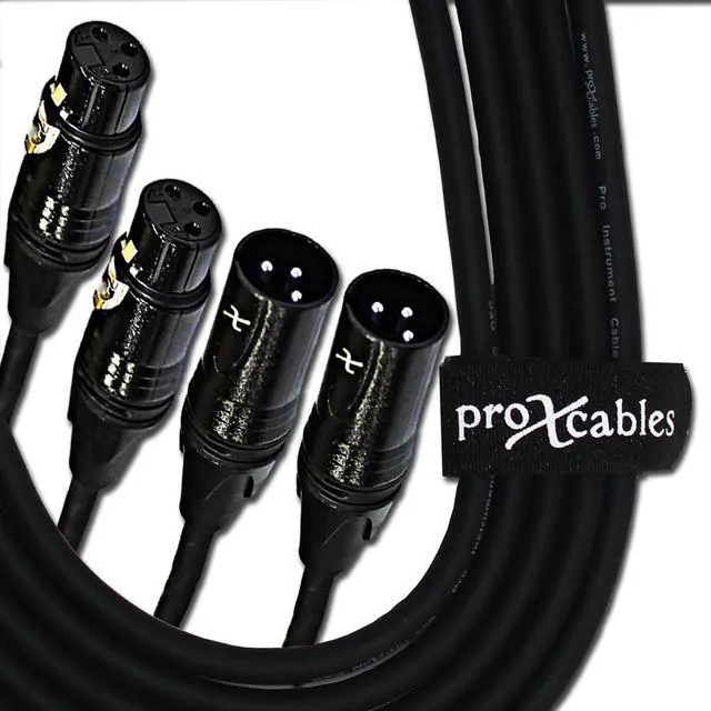 Alt view image 4 of 4 - ProX XC-DXLR03 (3ft Dual XLR-M to Dual XLR-F Cable)