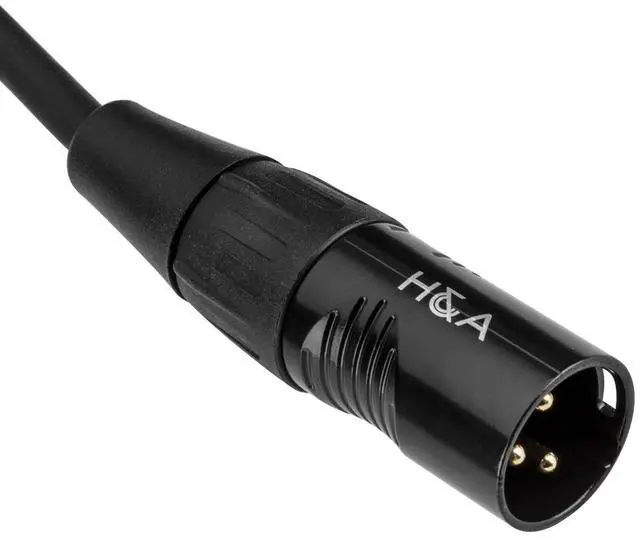Alt view image 3 of 4 - H&A Elite Pro 25' XLR M to Angled XLR F Microphone Cable with Rean Connectors