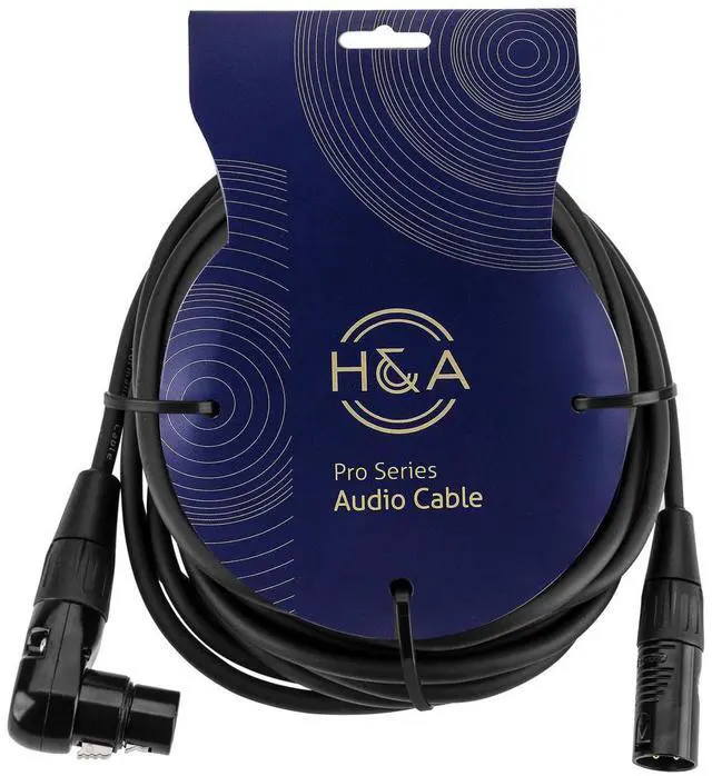 Alt view image 4 of 4 - H&A Elite Pro 25' XLR M to Angled XLR F Microphone Cable with Rean Connectors