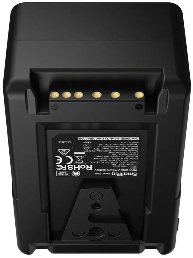 Alt view image 5 of 7 - SmallRig VB99 99Wh 6800mAh Mini V-Mount Li-Ion Battery