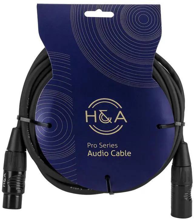 Alt view image 4 of 4 - H&A Platinum Pro Quad 15' XLR M to XLR F Microphone Cable with Rean Connectors