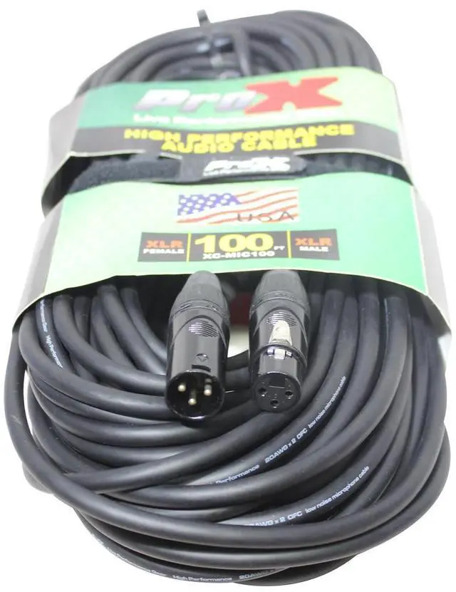 Alt view image 3 of 4 - ProX XC-MIC100 100' XLR-F to XLR-M Balanced High Performance Microphone Cable