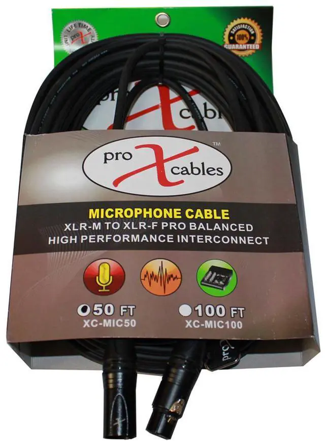Alt view image 4 of 4 - ProX XC-MIC50 50' XLR-F to XLR-M Balanced High Performance Microphone Cable