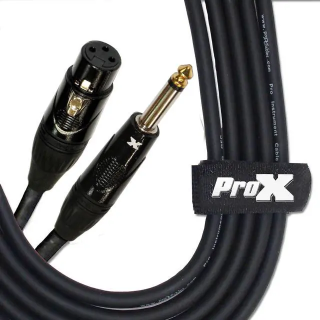 Alt view image 4 of 4 - ProX XC-PXF05 5' 1/4" TS-M to XLR-F Unbalanced High Performance Audio Cable