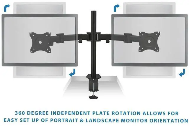 Alt view image 16 of 19 - Mount-It! MI-1752 Full Motion Dual Monitor Desk Mount