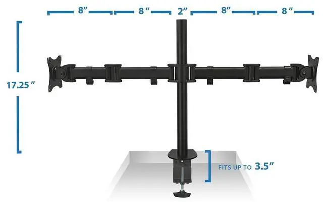 Alt view image 14 of 19 - Mount-It! MI-1752 Full Motion Dual Monitor Desk Mount