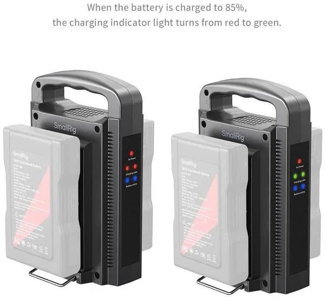 Alt view image 5 of 6 - SmallRig 2-Channel Simultaneous Gold Mount Battery Charger