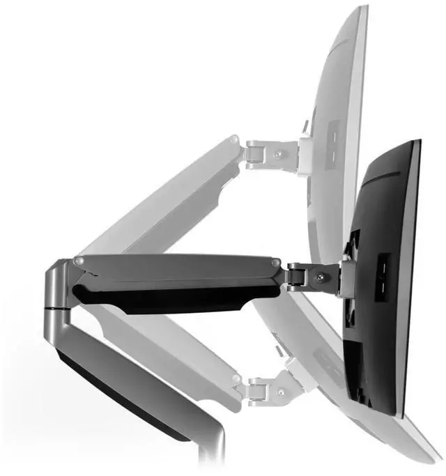 Alt view image 18 of 20 - Mount-It! Monitor Arm Desk Mount | Full Motion Articulating Height Adjustable | Fits 21-32 Inch Screens